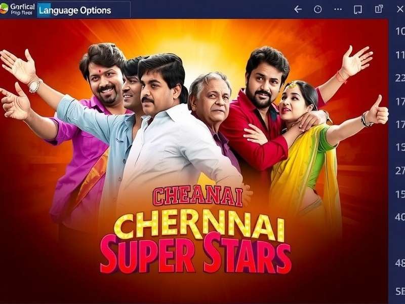 Multi-language support in Chennai Super Stars Chennai Super Stars Language Options